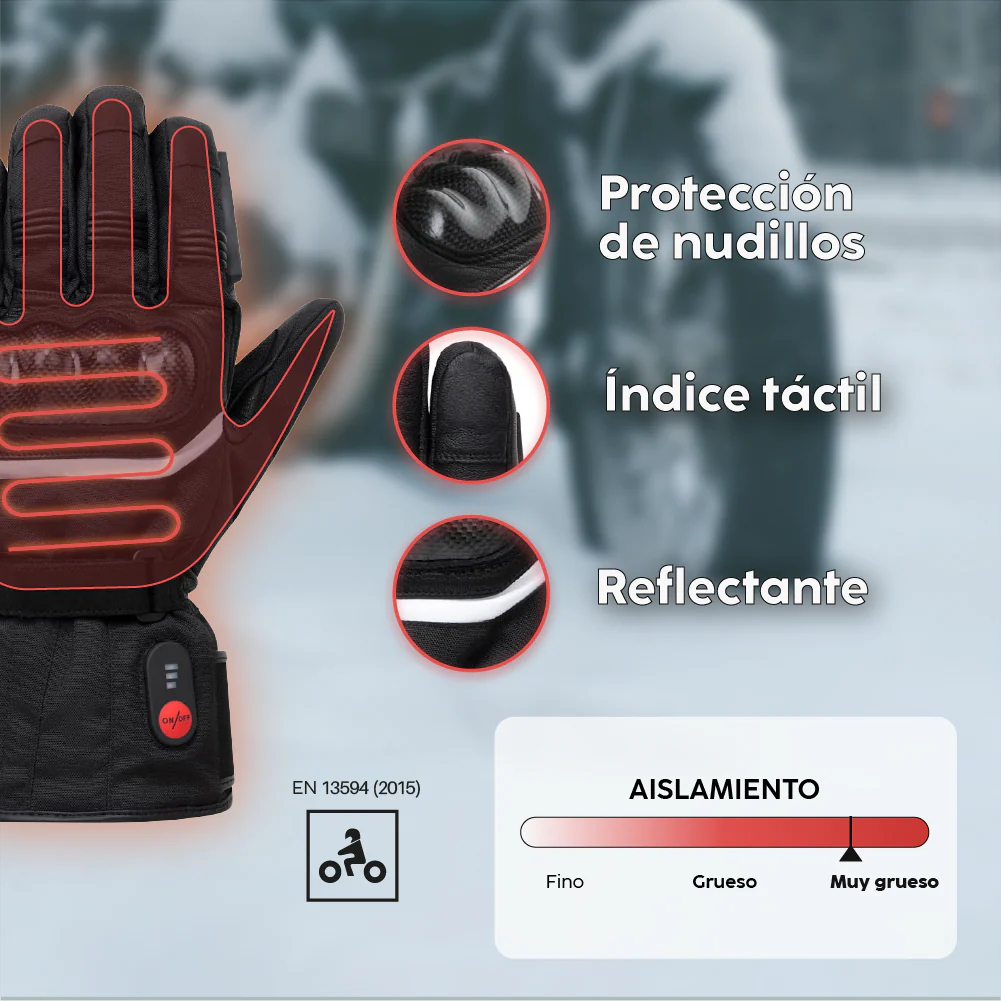 Gants moto chauffants RIDER - Image 5