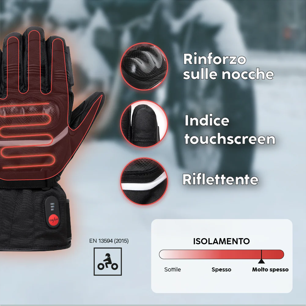 Gants moto chauffants RIDER - Image 6