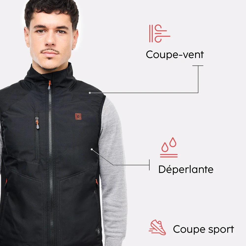 Gilet chauffant sport Homme avec batterie éco-conçue - Image 16