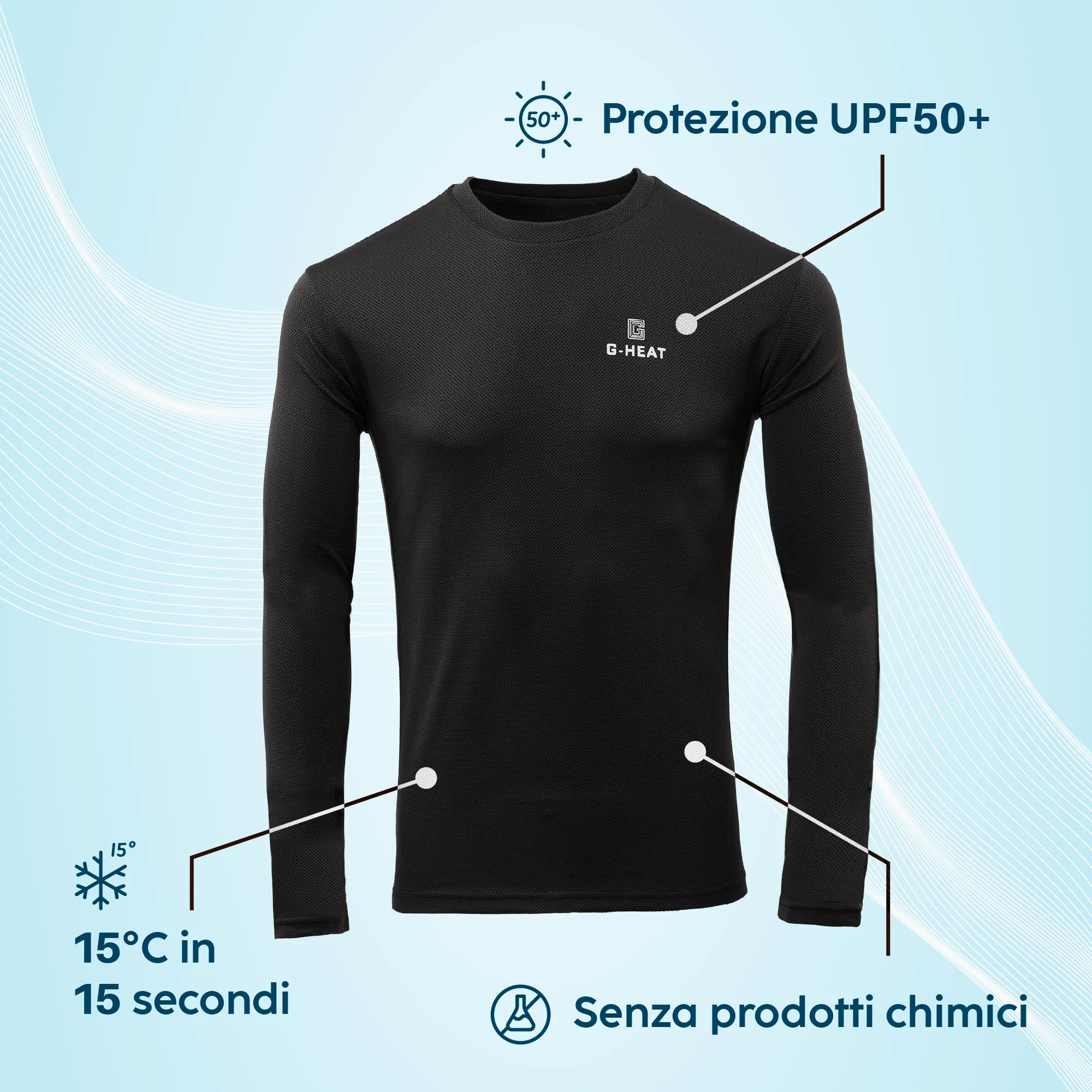 T-shirt rafraîchissant manches longues Anti UV Homme - Image 15