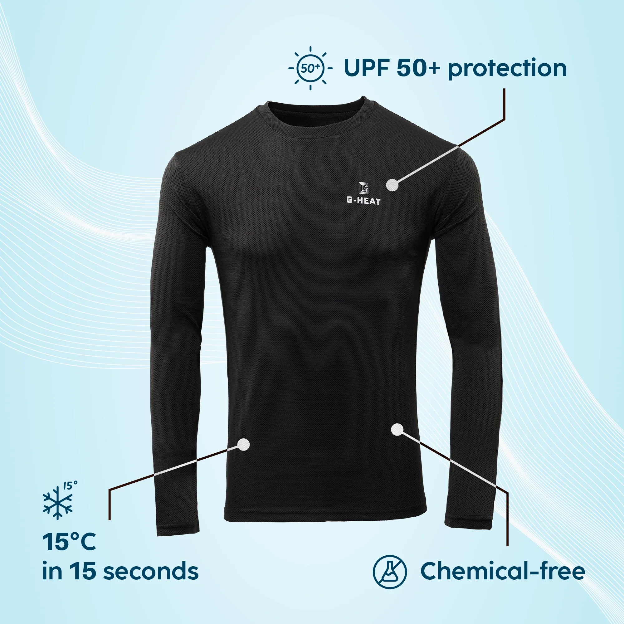 T-shirt rafraîchissant manches longues Anti UV Homme - Image 30