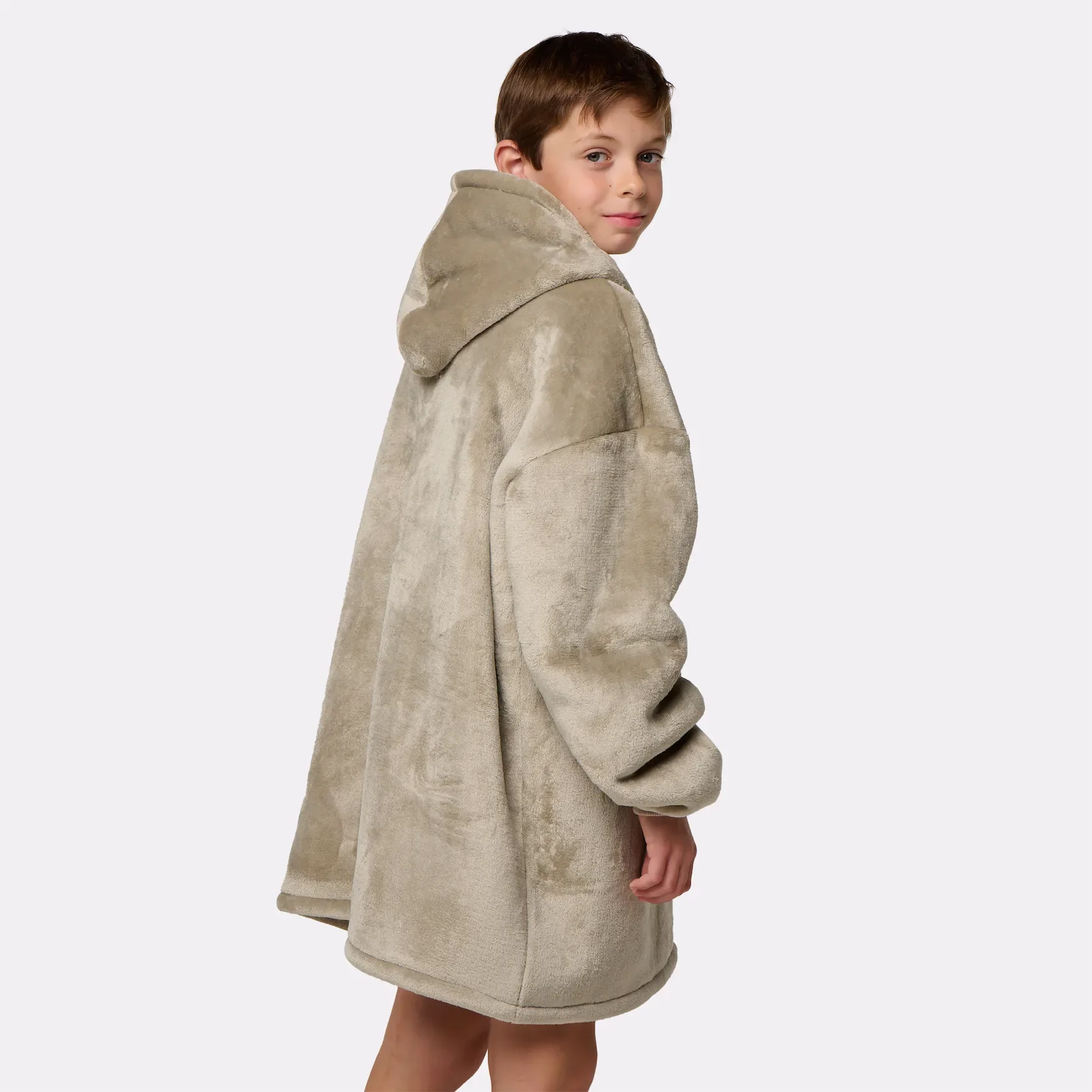 Pull plaid beige - enfant 8/12 ans - Image 3