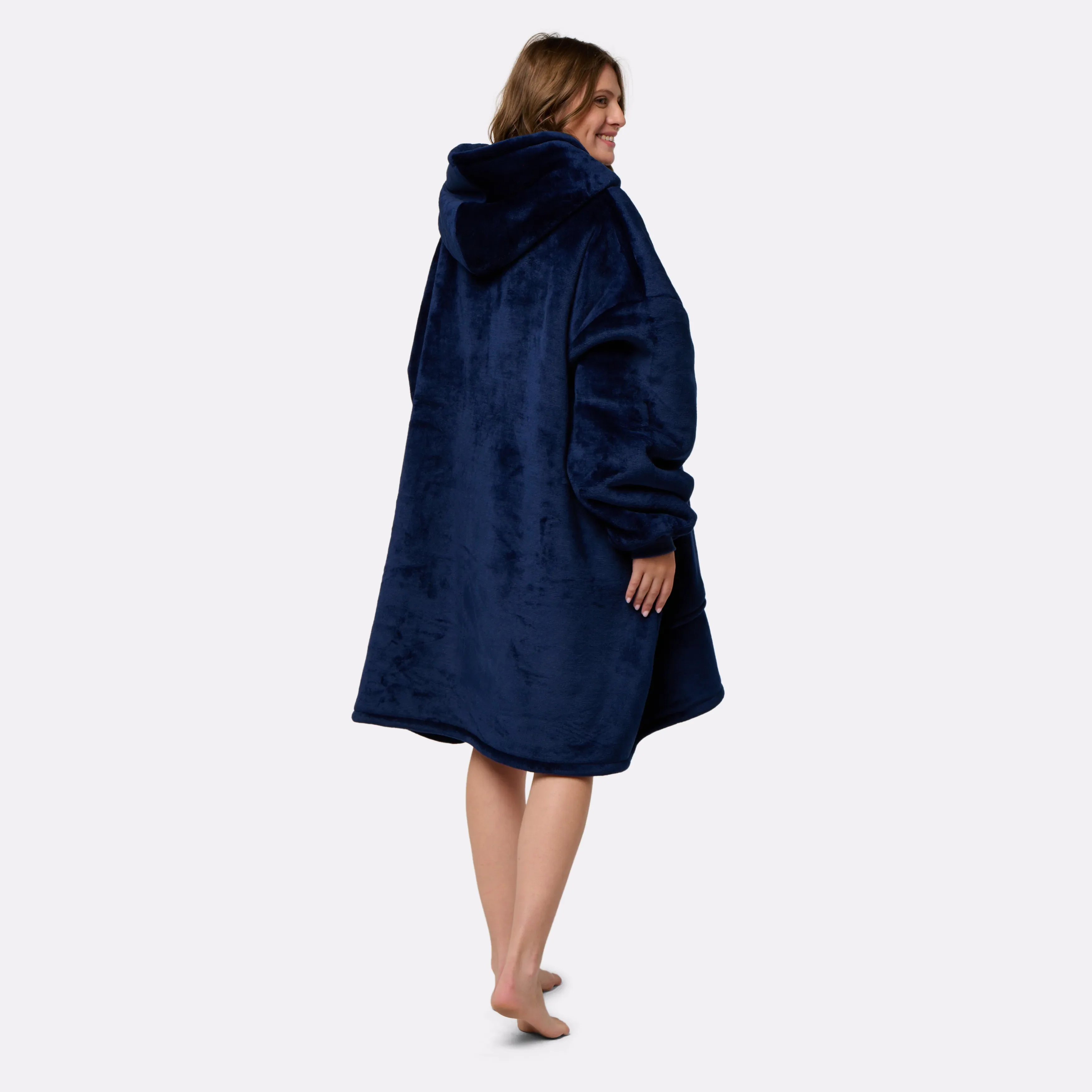 Pull plaid navy - femme - Image 3