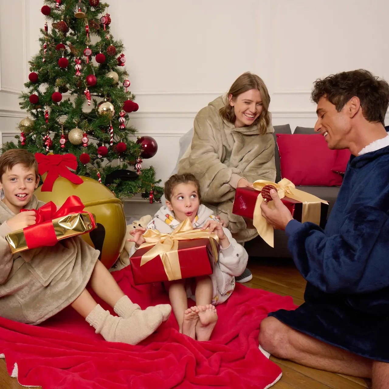 Pull plaid navy - femme - Image 5